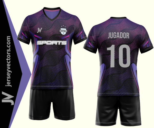 uniforme de futbol purpura