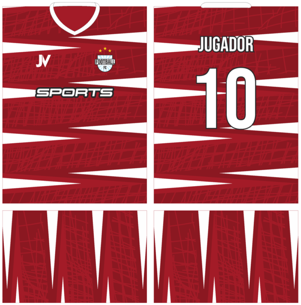 Jersey Vectors Red White Lineas