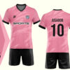 Uniforme rosa de futbol
