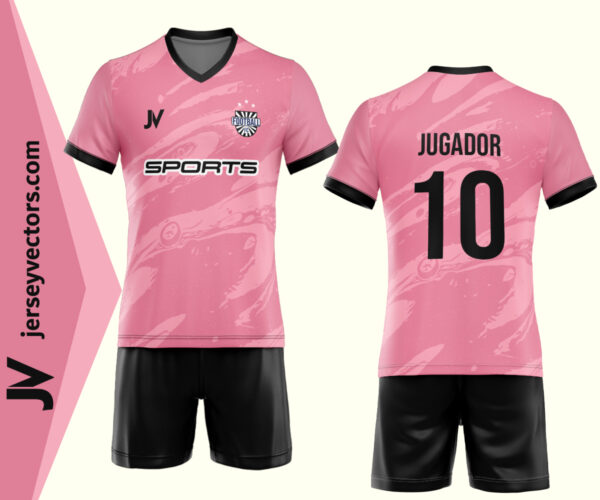 Uniforme rosa de futbol
