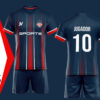 Jersey Vector Lines Blue Red - Image 2