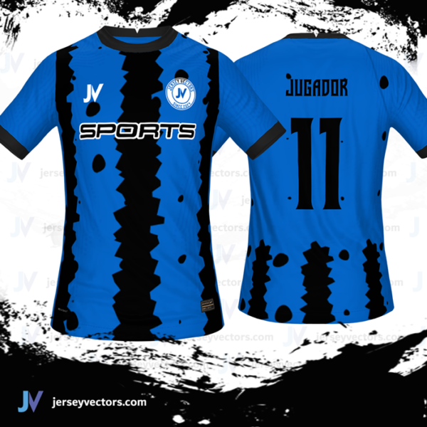 Jersey Vectors Blue Black - Image 3
