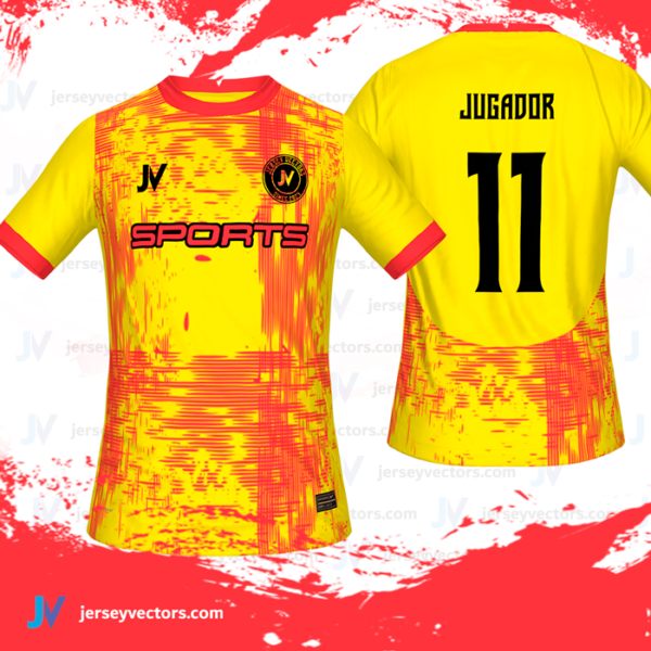 Jersey Vectors Orange Yellow - Image 3