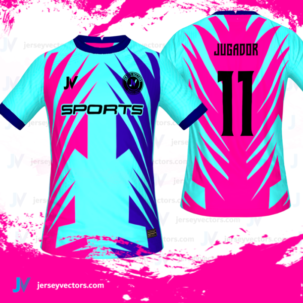 Jersey Vectors  Blues  Pink - Image 3