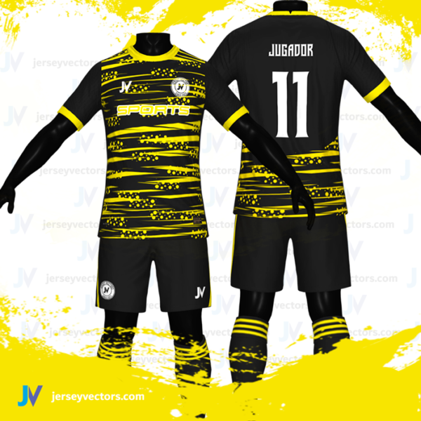 Jersey Vectors  Yellow Black - Image 3