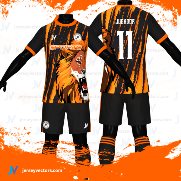 Jersey Vectors  Lion Orange - Image 3