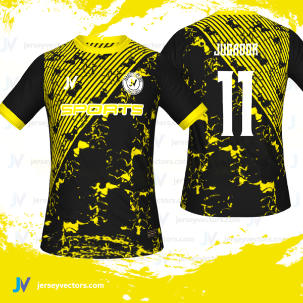 Jersey Vectors  Black Yellow - Image 3