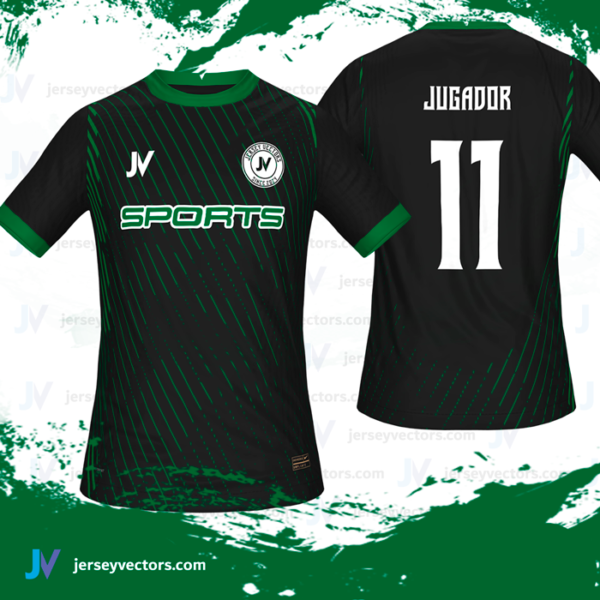 Jersey Vectors  Green Black - Image 3