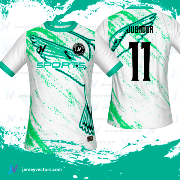 Jersey Vectors Green White - Image 3