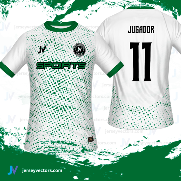 Jersey Vectors White Green - Image 3