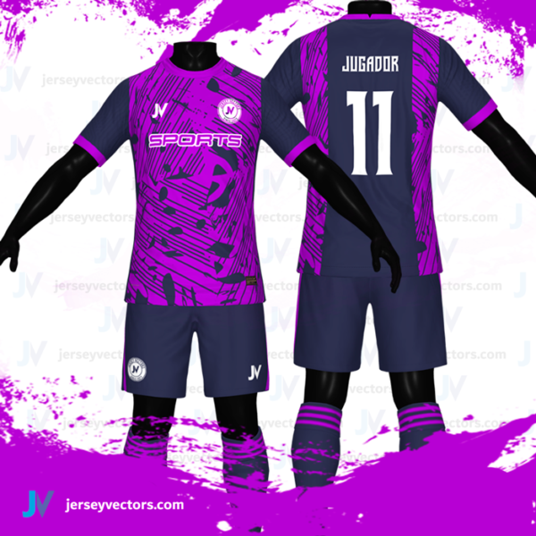 Jersey Vectors Purple Blue - Image 3