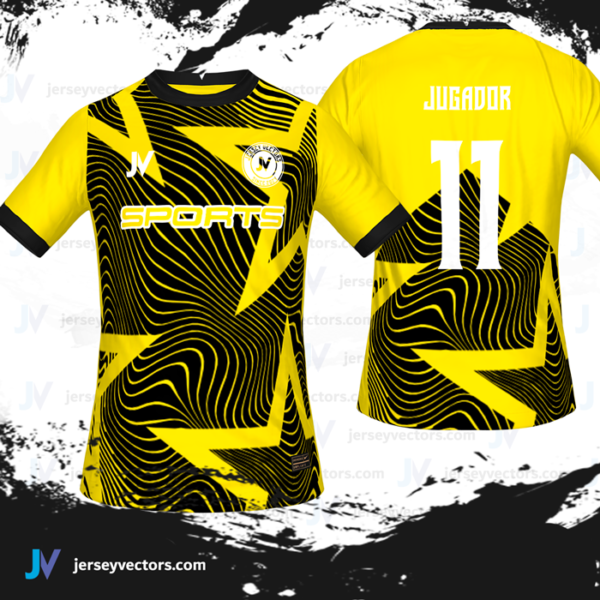 Jersey Vectors Yellow Black Start - Image 3