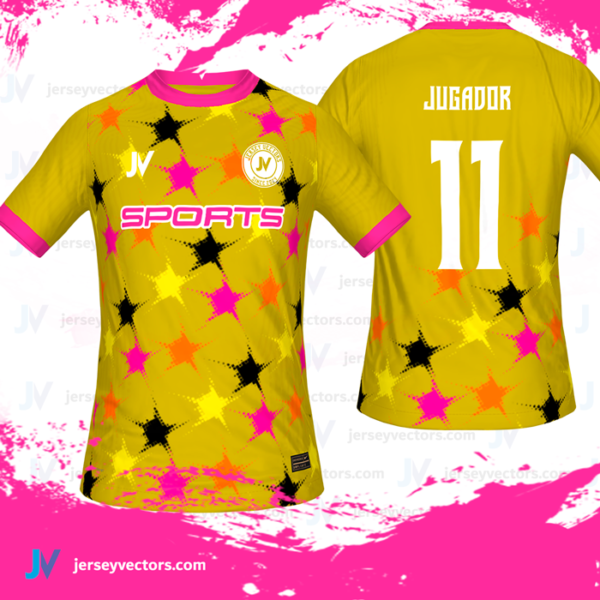 Jersey Vectors Muztard Pink - Image 3