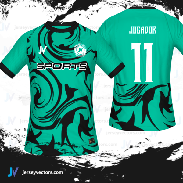 Jersey Vectors Mint Black - Image 3