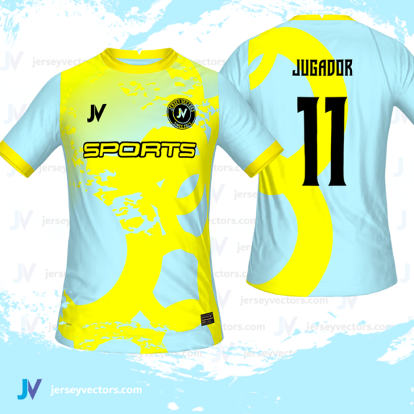 Jersey Vectors Yellow Sky Blue - Image 2