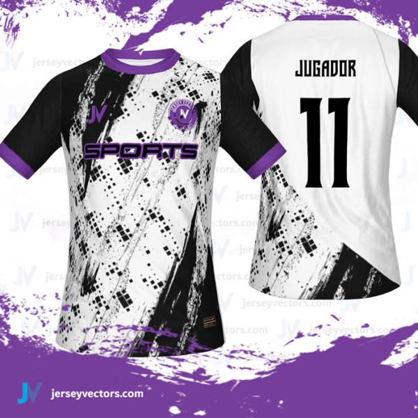 Jersey Vectors Purple Black - Image 3