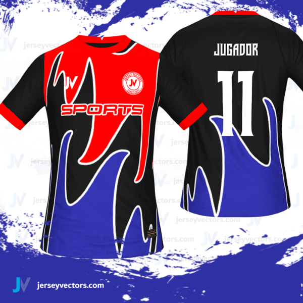 Jersey Vectors Red Blue - Image 2