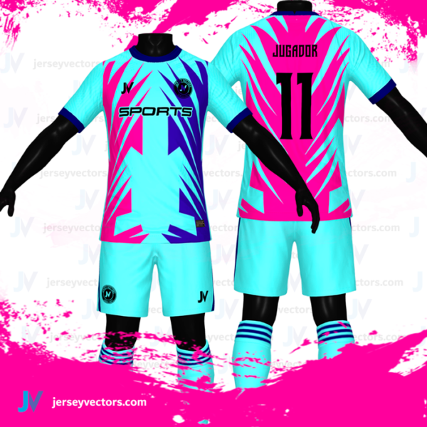 Jersey Vectors  Blues  Pink - Image 2