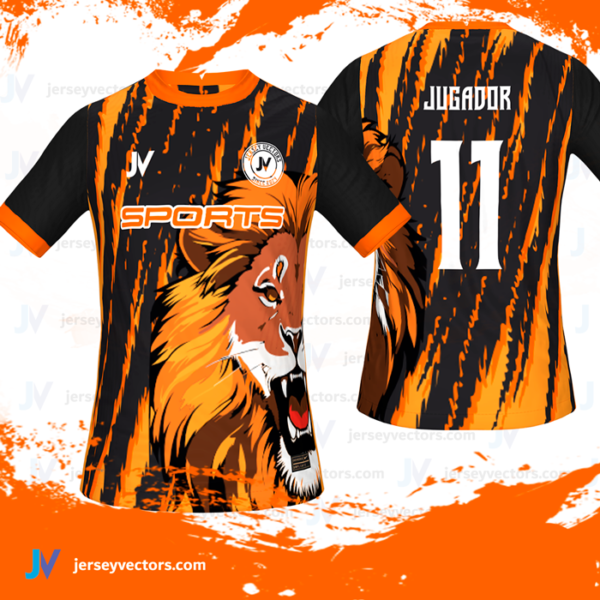 Jersey Vectors  Lion Orange - Image 2