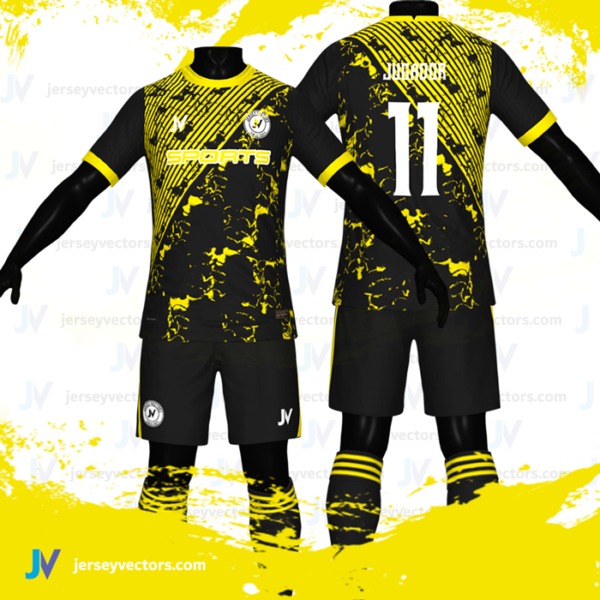 Jersey Vectors  Black Yellow - Image 2