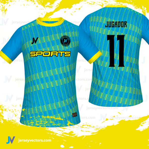 Jersey Vectors Blue Yellow - Image 2