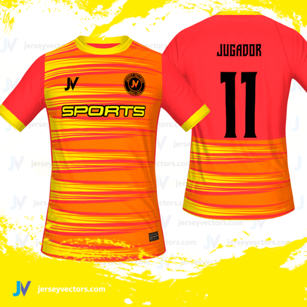 Jersey Vectors Orange Yellow - Image 2