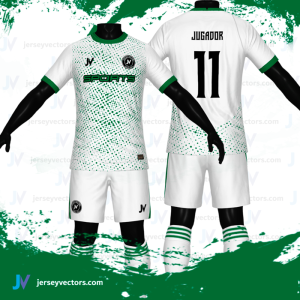 Jersey Vectors White Green - Image 2