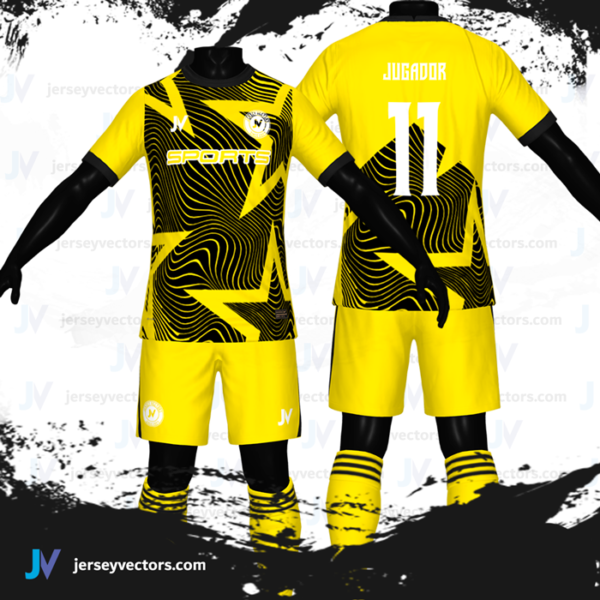 Jersey Vectors Yellow Black Start - Image 2