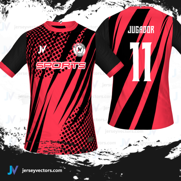 Jersey Vectors Red Black - Image 2