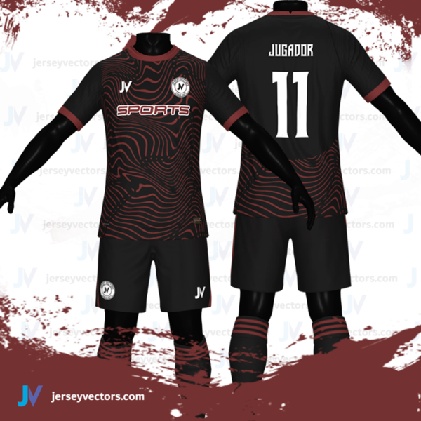 Jersey Vectors Black Brown - Image 2