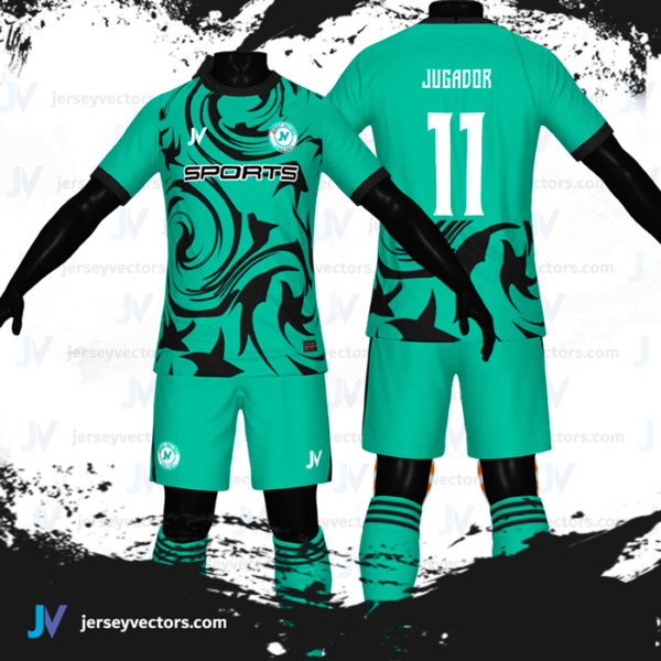 Jersey Vectors Mint Black - Image 2