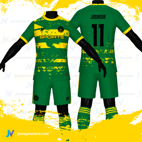 Jersey Vectors Green Yellow - Image 2