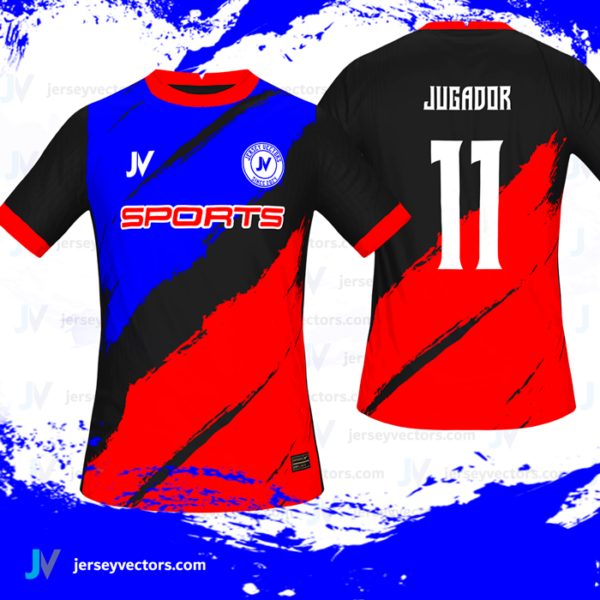 Jersey Vectors Blue  Red - Image 2