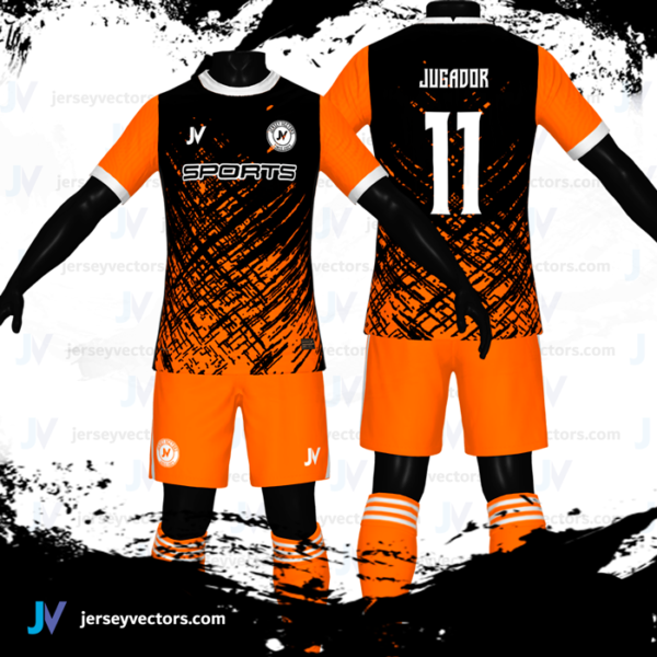 Jersey Vectors Orange Blak - Image 3