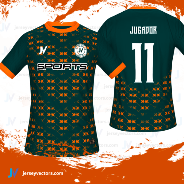 Jersey Vectors Orange Green - Image 3