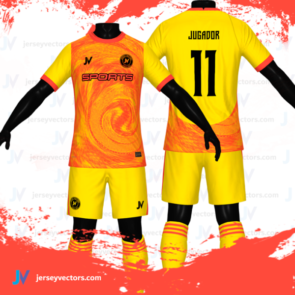 Jersey Vectors Orange Yellow - Image 2