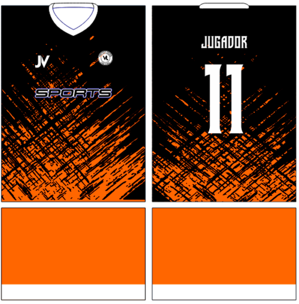 Jersey Vectors Orange Blak