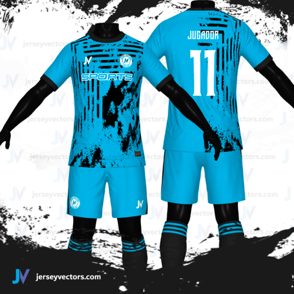 Jersey Vectors Sky Blue Black - Image 3