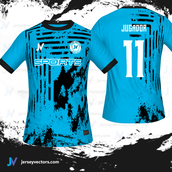 Jersey Vectors Sky Blue Black - Image 2