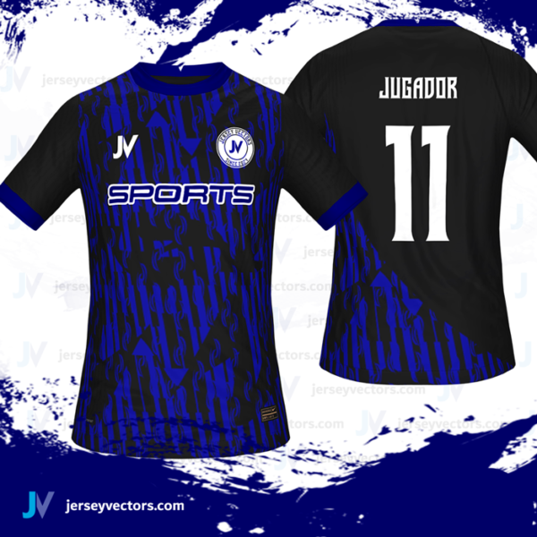 Jersey Vectors  Blue Black - Image 2