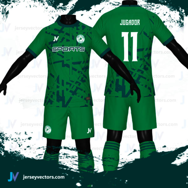 Jersey Vectors  Lines Green - Image 2